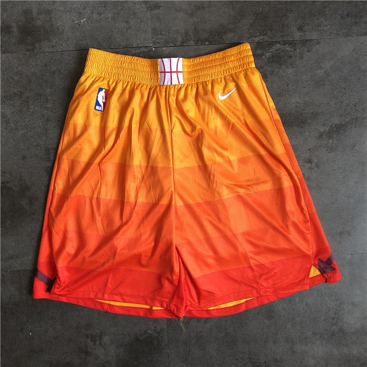 Men NBA Utah Jazz yellow Nike Shorts 0416->san antonio spurs->NBA Jersey